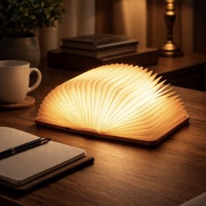چراغ مطالعه کتاب باز